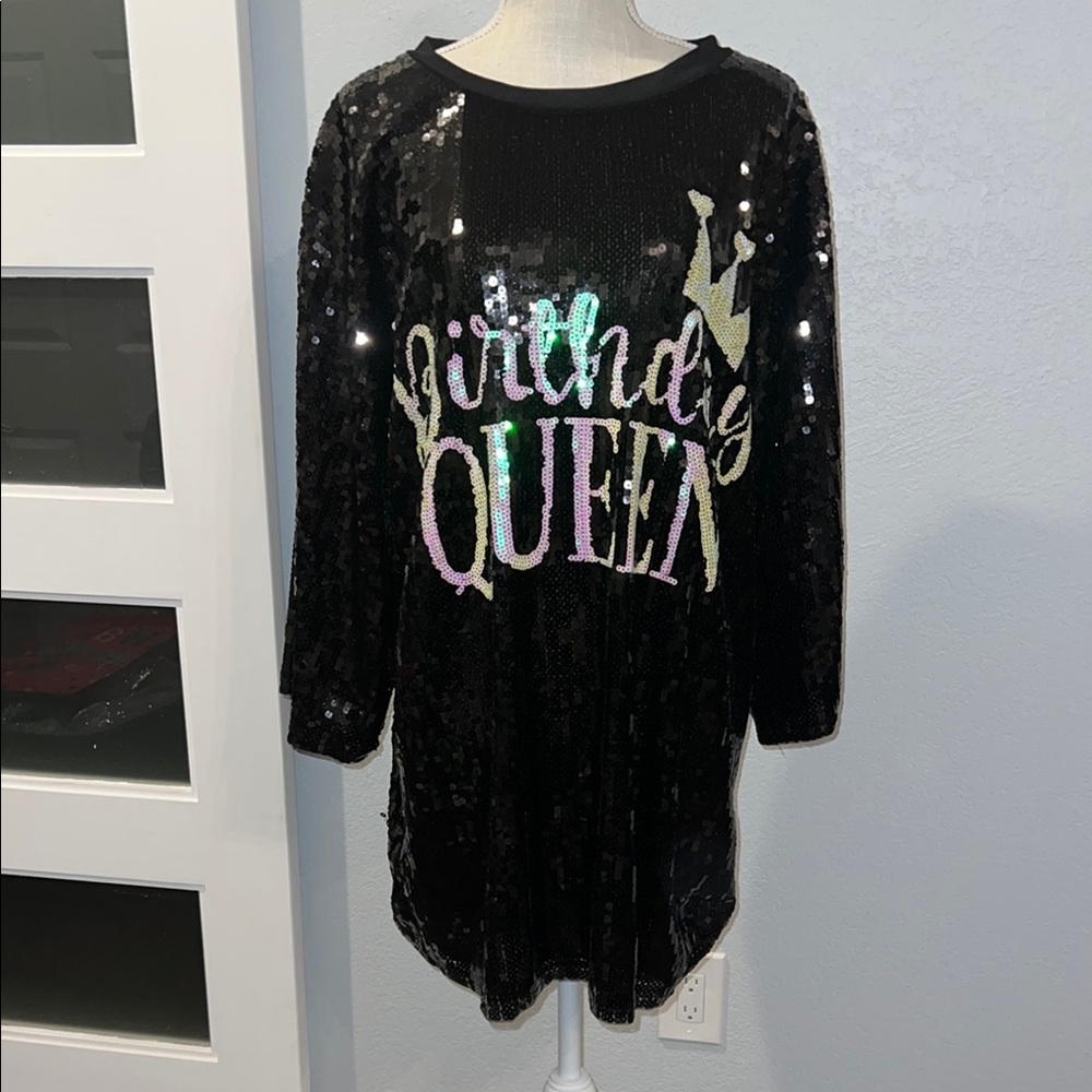 Birthday Queen Sequin Dress